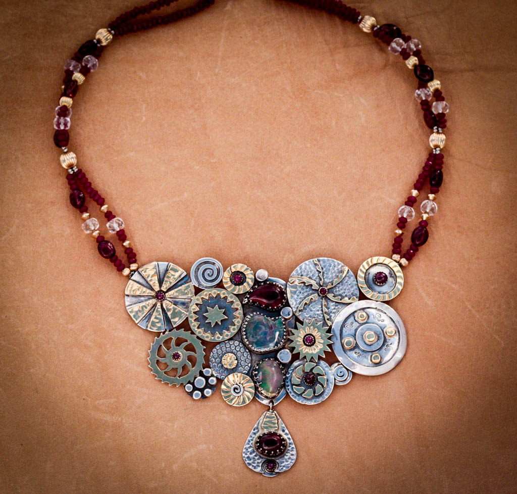 The wheels of dharma in beautifully handcrafted in jewelry