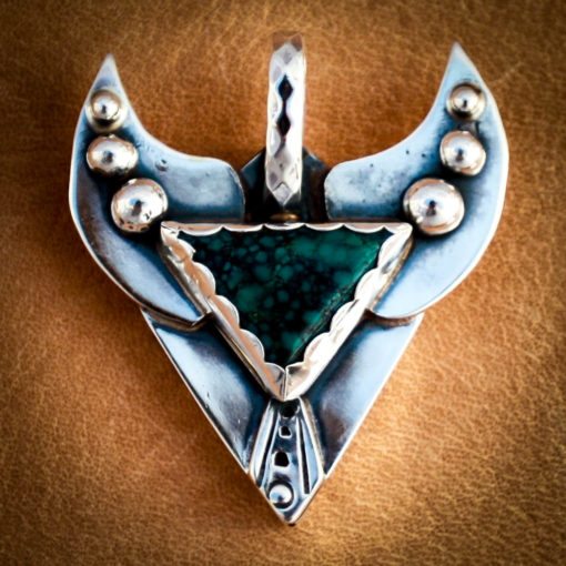 REVERSIBLE Buffalo Pendant with Turquoise and Opal