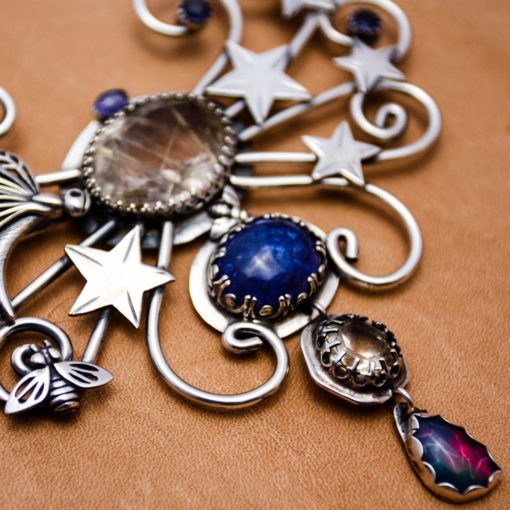 Expanded Conciousness~Tanzanite, Topaz, Opal and Rutille Star Necklace - Image 2