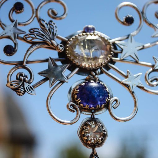 Expanded Conciousness~Tanzanite, Topaz, Opal and Rutille Star Necklace - Image 3