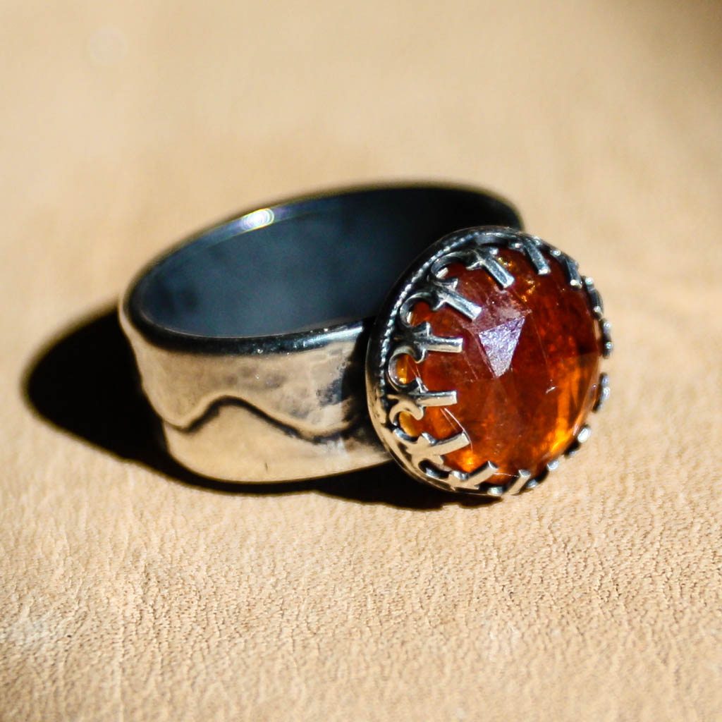 Orange Garnet Ring ~ Follow the Sun