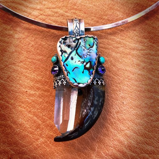 Soul Journey ~ Reversible Wolf Claw Crystal Pendant